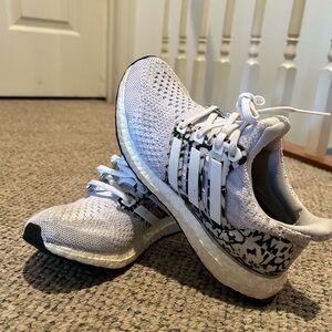 Adidas UltraBoost 2.0 White and Black Patterned Sneakers